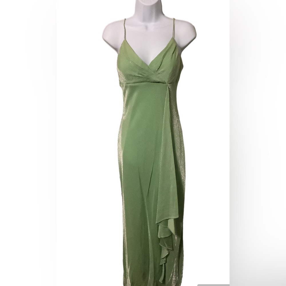 Dusk formal long green gown